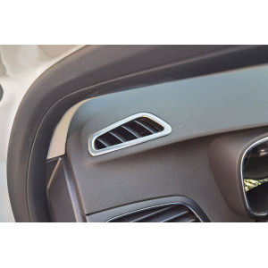 OMSA Renault Megane 4 Sedan Krom Havalandırma Çerçevesi Üst Konsol 2 Parça Taşlı 2016-2020 Arası