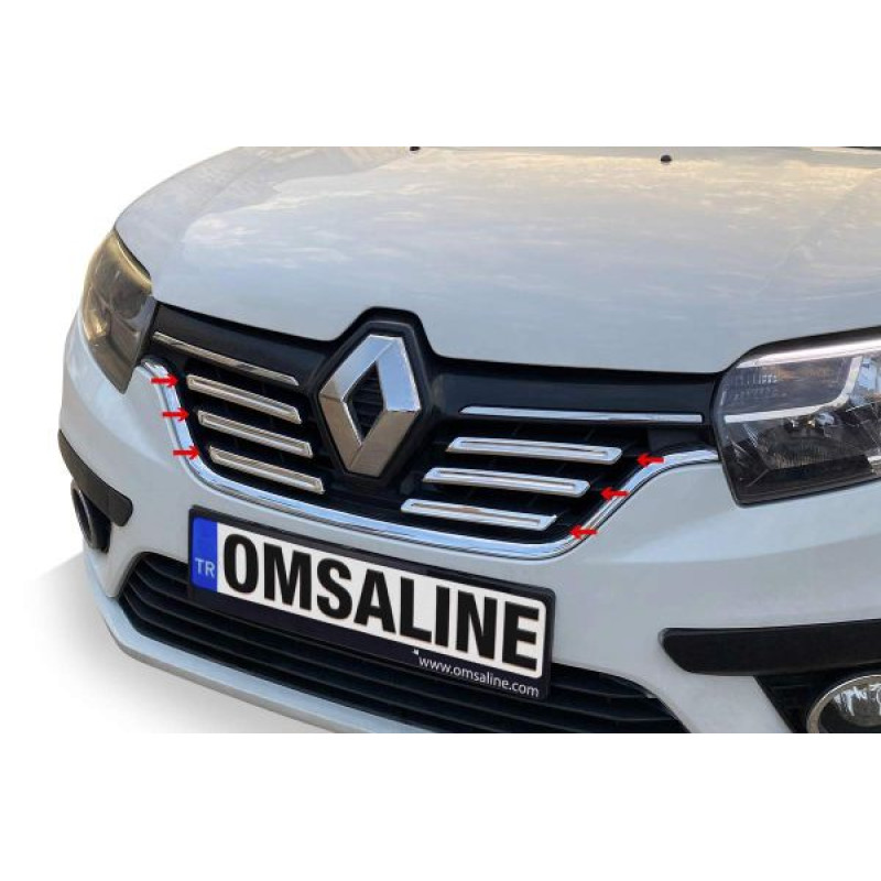 OMSA Renault Symbol 3 Krom Ön Panjur 6 Parça 2017 ve Sonrası