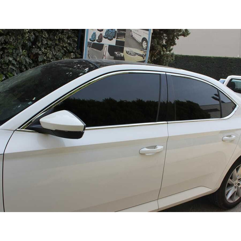 OMSA Skoda Superb B8 Krom Cam Çerçevesi 12 Parça 2015-2023 Arası