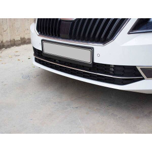 OMSA Skoda Superb B8 Krom Ön Tampon Çıtası 3 Parça 2015-2019 Arası
