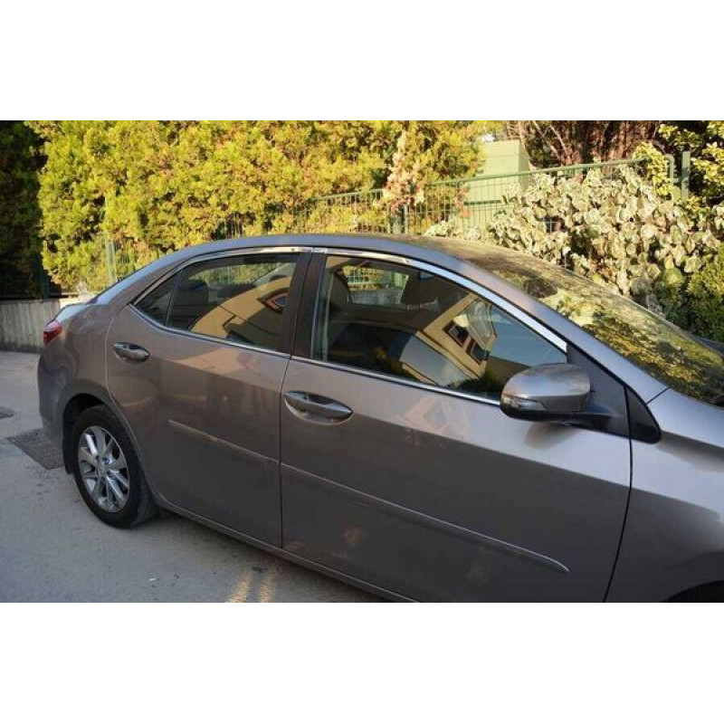 OMSA Toyota Corolla SD Krom Üst Cam Çerçevesi 4 Parça 2013-2018 Arası
