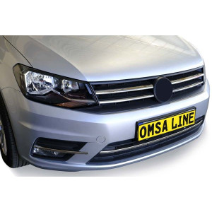 OMSA VW Caddy Minivan Krom Ön Tampon Çıtası 3 Parça 2015-2019 Arası