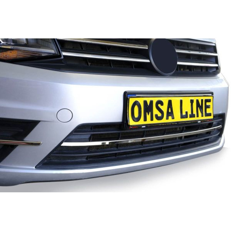 OMSA VW Caddy Minivan Krom Ön Tampon Çıtası 3 Parça 2015-2019 Arası