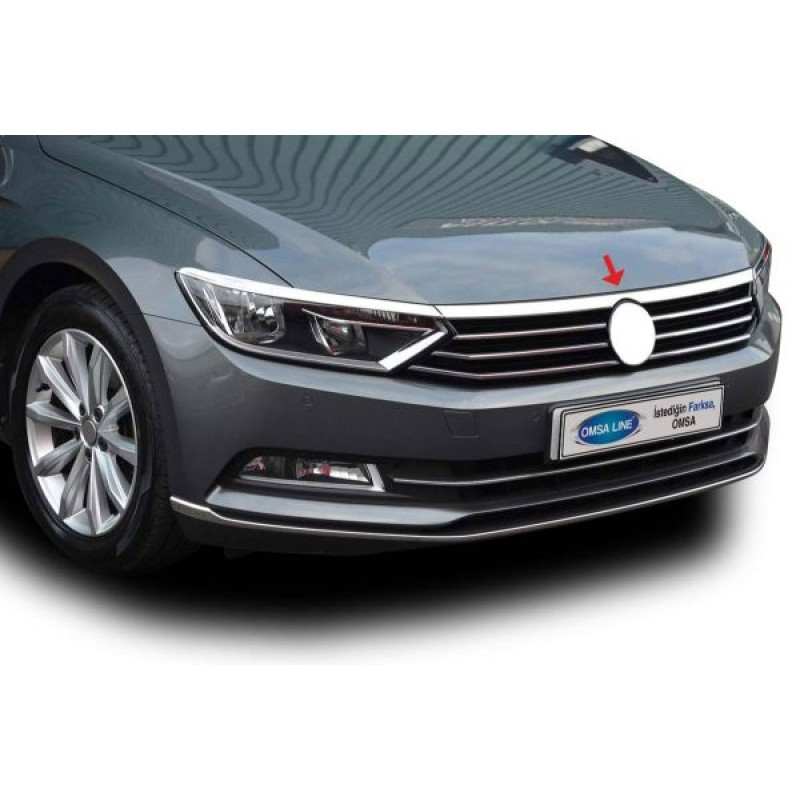 OMSA VW Passat B8 Krom Ön Panjur Far Üstü Çıta 2015-2019 Arası