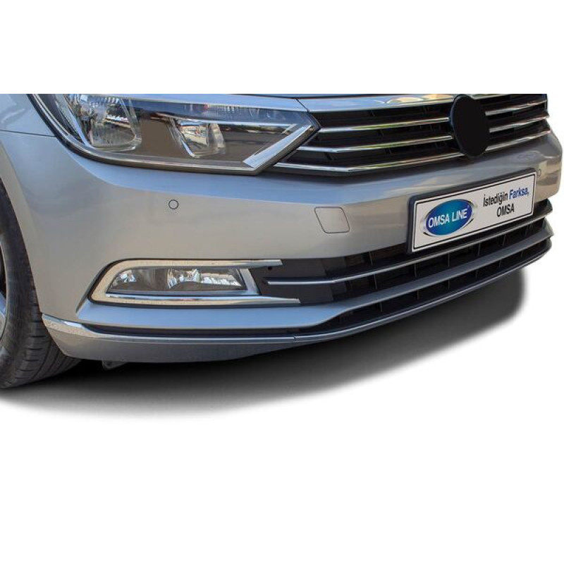 OMSA VW Passat B8 Krom Ön Tampon Çıtası 3 Parça 2015-2019 Arası