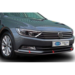 OMSA VW Passat B8 Krom Ön Tampon Çıtası 3 Parça 2015-2019 Arası