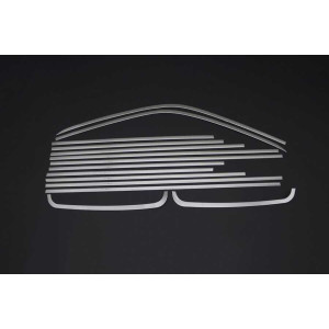 OMSA VW T5 Caravelle Krom Cam Çerçevesi 14 Parça Tek Sürgülü Uzun Şase 2010 ve Sonrası