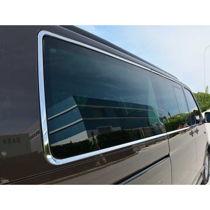 OMSA VW T5 Transporter Krom Cam Çerçevesi 14 Parça Çift Sürgü Uzun Şase 2003-2014 Arası