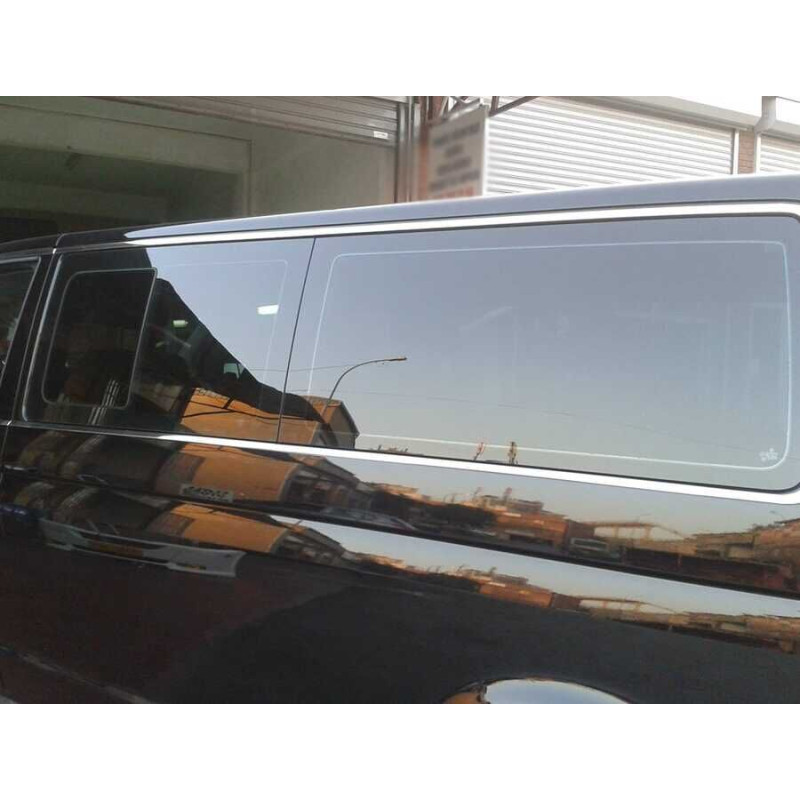 OMSA VW T5 Transporter Krom Cam Çerçevesi 14 Parça Çift Sürgülü Uzun Şase 2010-2023 Arası