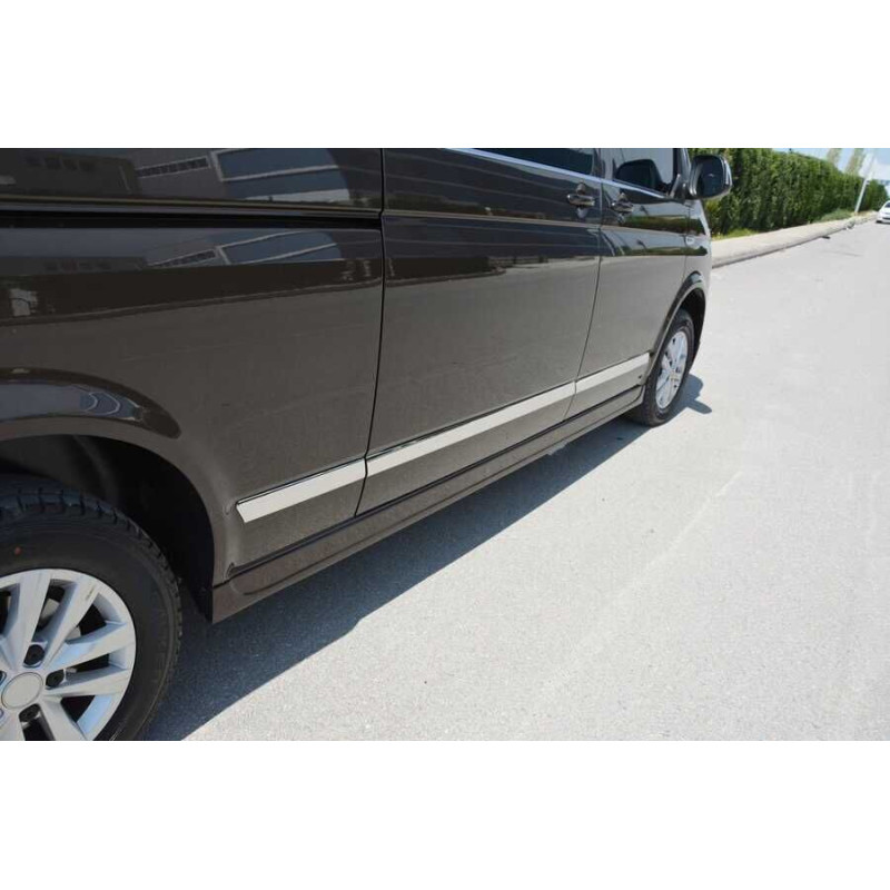 OMSA VW T5 Transporter Krom Yan Kapı Çıtası 7 Parça (Uzun Şasi) 2003-2023 Arası