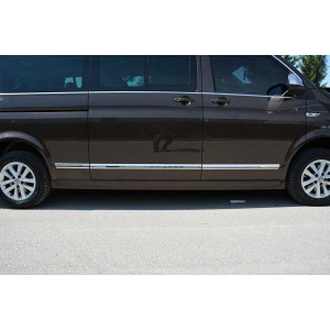 OMSA VW T5 Transporter Krom Yan Kapı Çıtası 7 Parça (Uzun Şasi) 2003-2023 Arası