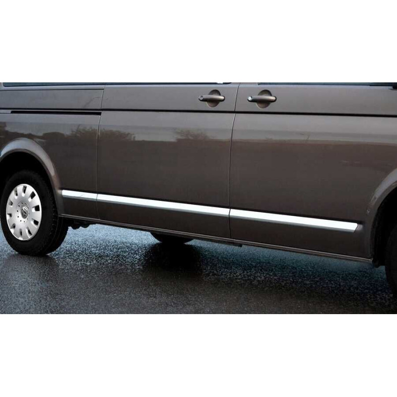 OMSA VW T5 Transporter Krom Yan Kapı Çıtası Tek Sürgü 5 Parça (Kısa Şasi) 2010-2023 Arası