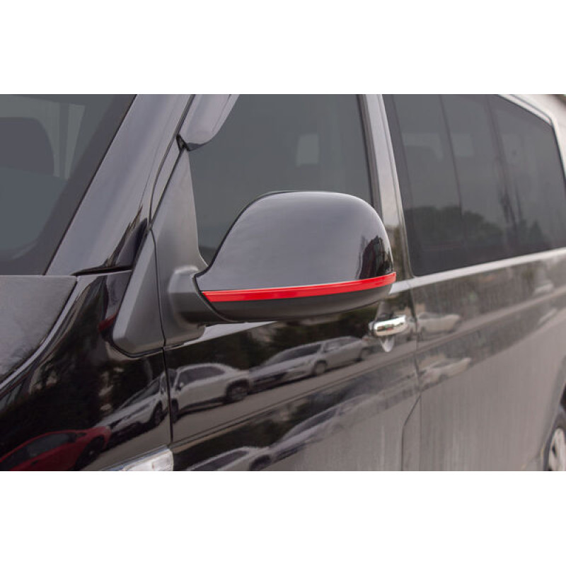 OMSA VW T6 Transporter Kırmızı Krom Ayna Çıtası 2 Parça 2015-2019 Arası