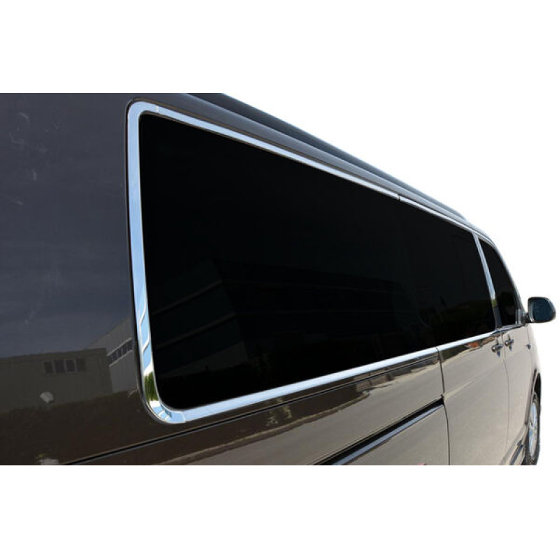 OMSA VW T6 Transporter Krom Cam Çerçevesi 14 Parça Uzun Şase Çift Sürgü 2015-2019 Arası
