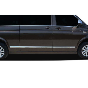 OMSA VW T6 Transporter Krom Yan Kapı Çıtası 7 Parça Uzun Şase 2015-2019 Arası