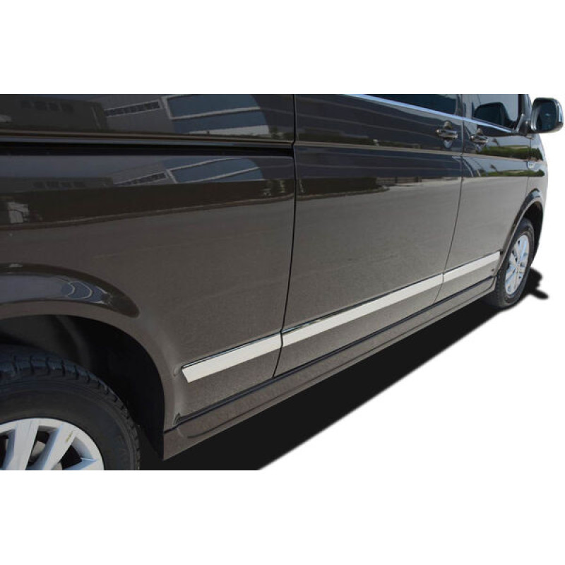 OMSA VW T6 Transporter Krom Yan Kapı Çıtası 7 Parça Uzun Şase 2015-2019 Arası