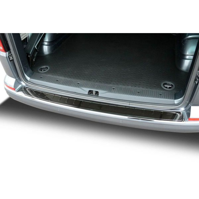 OMSA VW T6 Transporter Siyah Krom Arka Tampon Eşiği (Çift Kapı) 2015-2023 Arası
