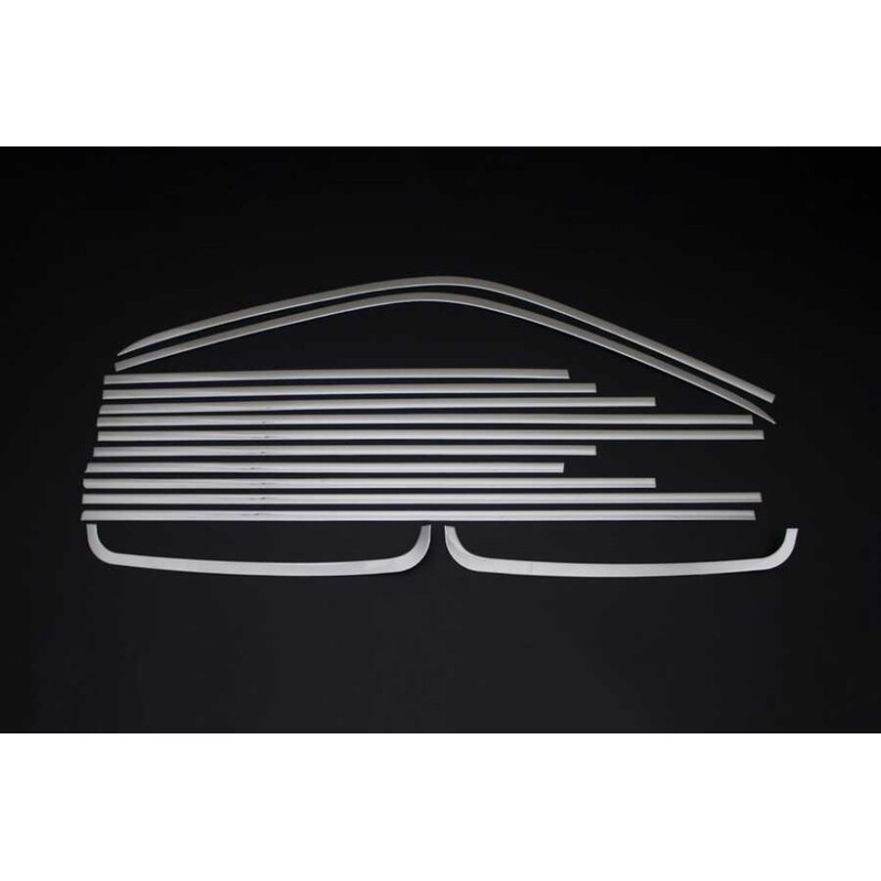 OMSA VW T6.1 Krom Cam Çerçevesi 14 Parça Çift Sürgülü 2020-2023 Arası