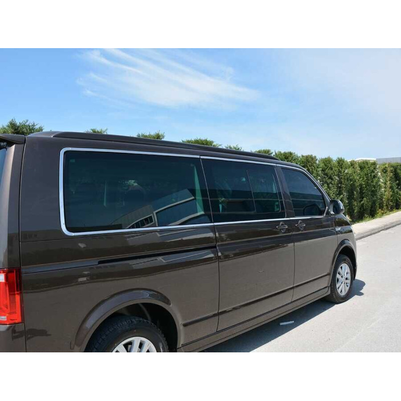 OMSA VW T6.1 Transporter Krom Cam Çerçevesi 14 Parça Tek Sürgü (Uzun Şase) 2020-2023 Arası