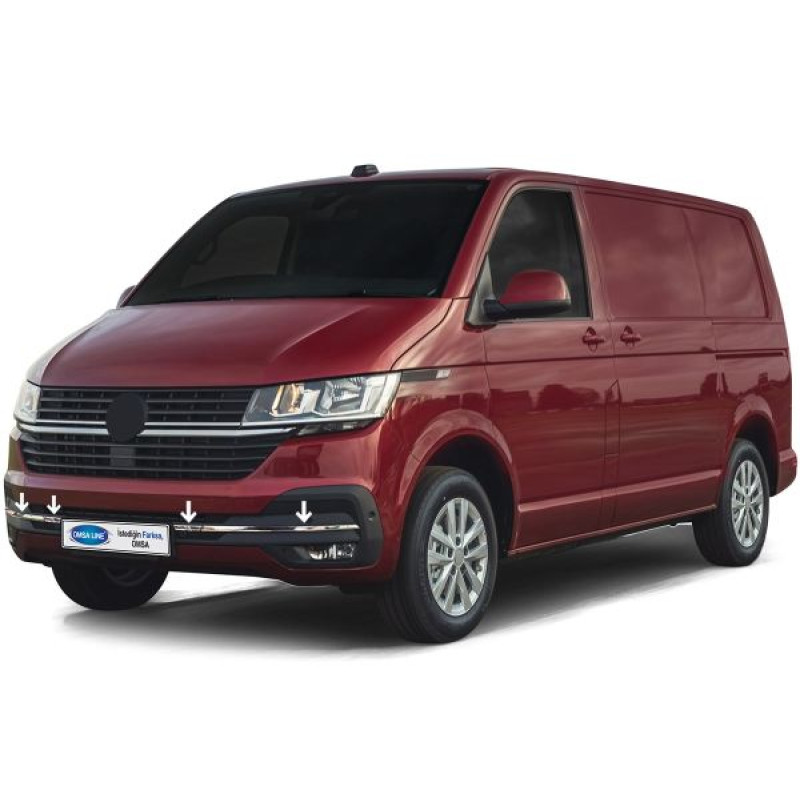 OMSA VW T6.1 Transporter Krom Ön Tampon Alt Izgara 4 Parça 2020-2023 Arası