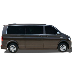 OMSA VW T6.1 Transporter Krom Yan Kapı Çıtası Tek Sürgü 5 Parça (Kısa Şase) 2020-2023 Arası