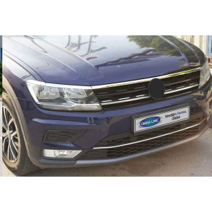 OMSA VW Tiguan Krom Far Üstü Çıta 3 Parça 2016-2020 Arası