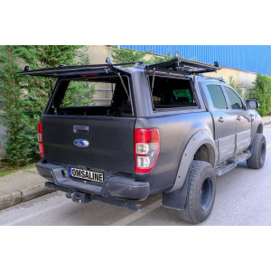 OMSA Ford Ranger Omcap Camlı Kabin Paslanmaz Çelik Sürgülü Yan Camlar 2011-2022 Arası