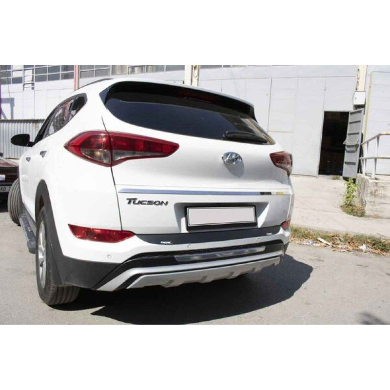 Hyundai Tucson Arka Tampon Eşiği Plastik Siyah 2015-2017 Arası