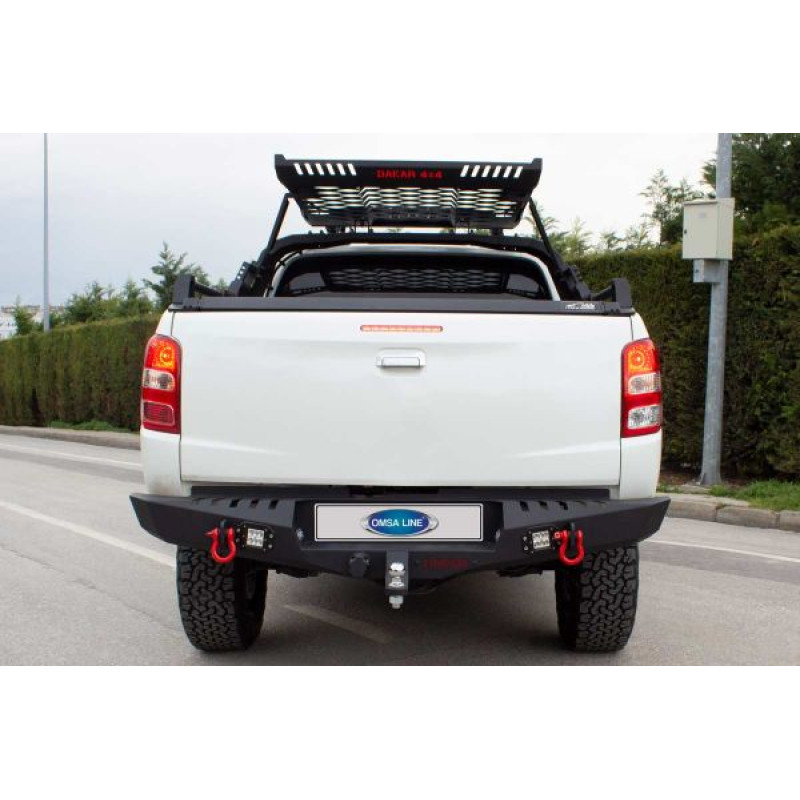 OMSA Mitsubishi L200 Dakar Çelik Arka Tampon Ledli Sensörlü-Sensörsüz 2015-2019 Arası