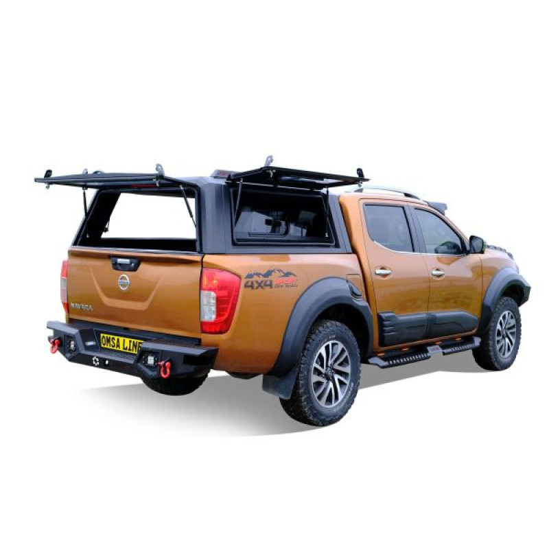 OMSA Nissan Navara Omcap Camlı Kabin Paslanmaz Çelik Sürgülü Yan Camlar 2015 ve Sonrası