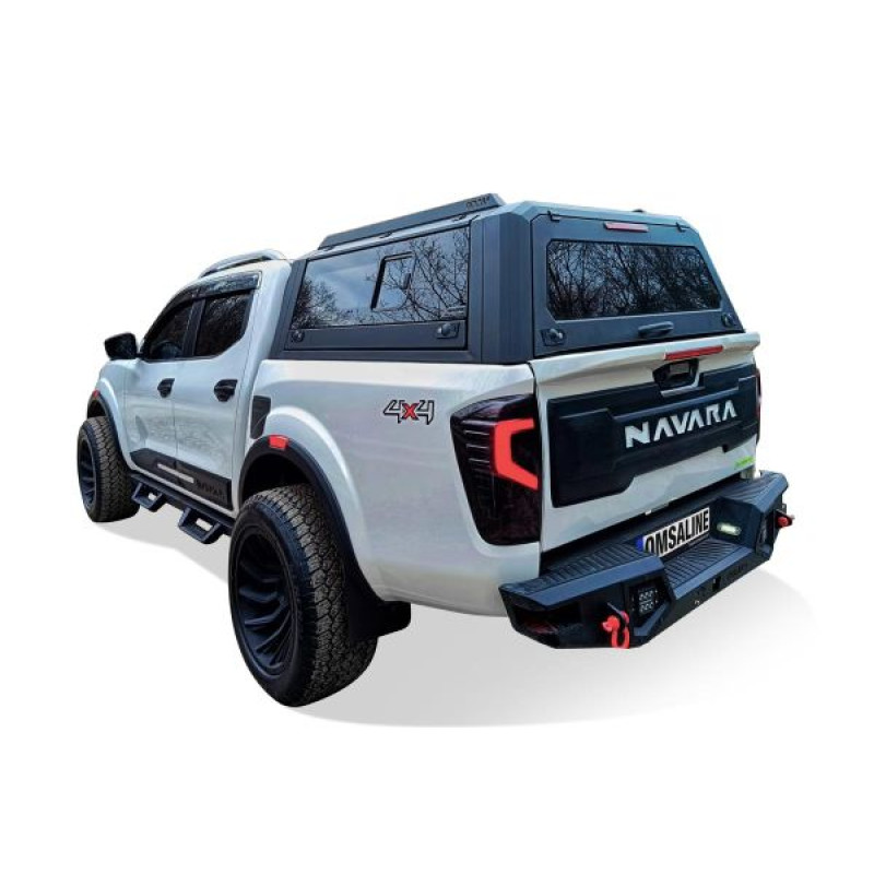 OMSA Nissan Navara Omcap Camlı Kabin Paslanmaz Çelik Sürgülü Yan Camlar 2015 ve Sonrası