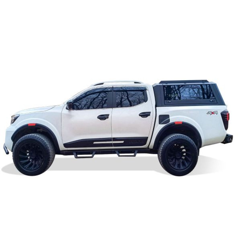 OMSA Nissan Navara Omcap Camlı Kabin Paslanmaz Çelik Sürgülü Yan Camlar 2015 ve Sonrası