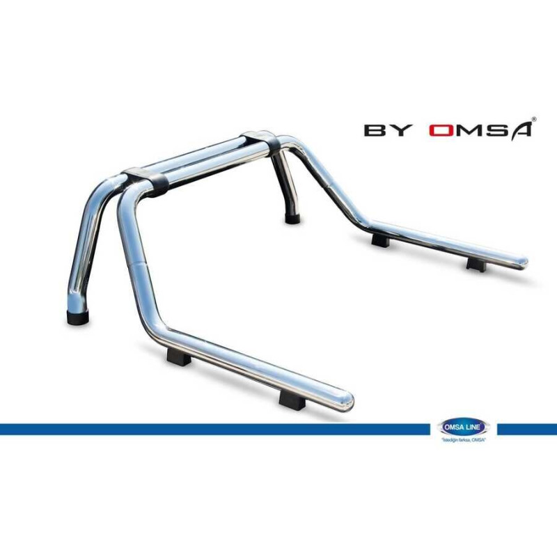 OMSA Nissan Navara Kobra Roll Bar Çap:76 Krom 2016 ve Sonrası