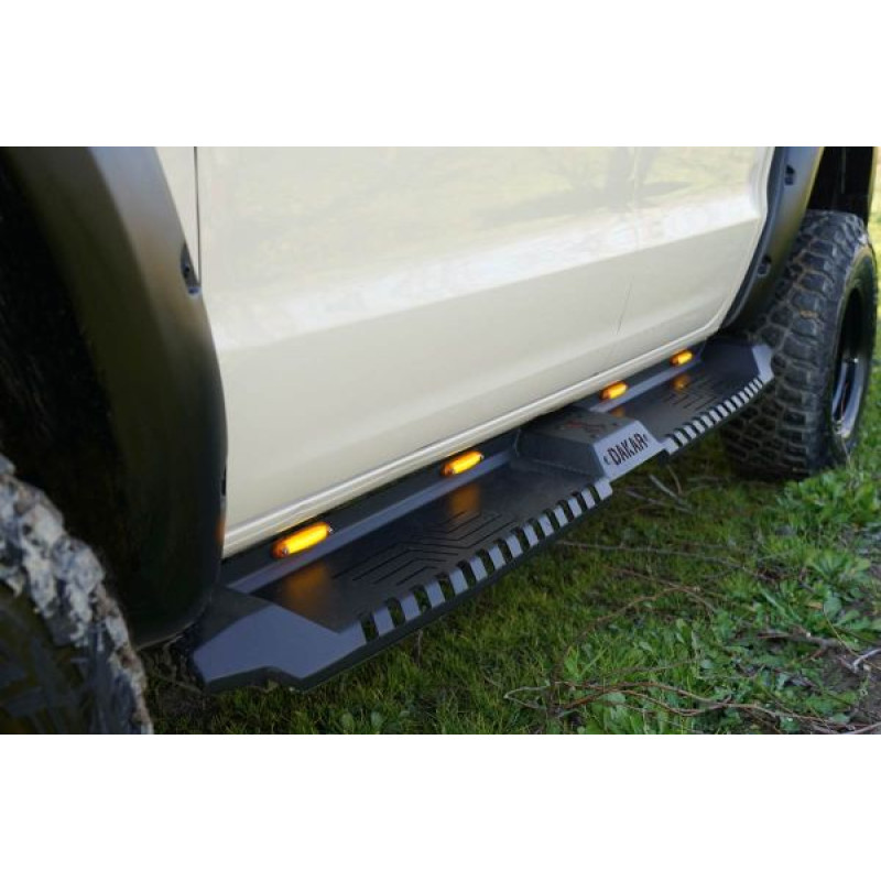 OMSA VW Amarok Dakar Yan Koruma Siyah V2 Ledli 2010-2021 Arası