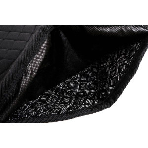 Universal Kapitone Oto Koltuk Minderi Cepli 5 Parça Kırmızı-Siyah