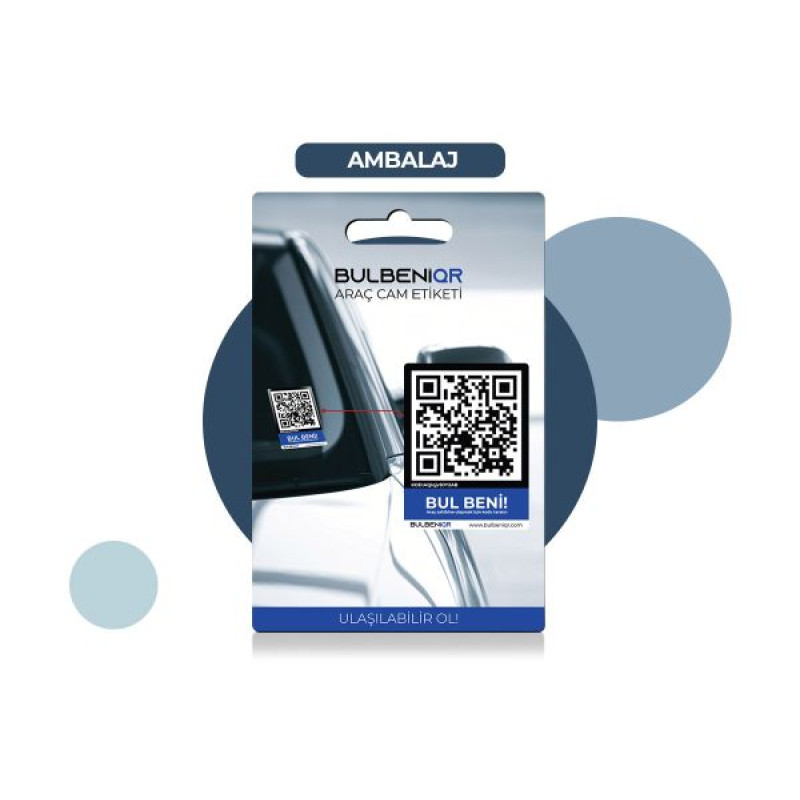 Bul Beni QR Araç Cam Etiketi Karekod Numaratör