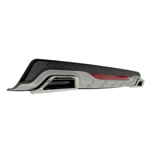 Universal Difüzör AMG Plus G 2 Krom Kare Egzos Gri-Mat Siyah ABS