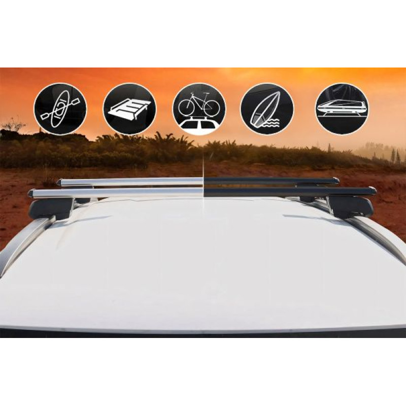 Renault Koleos Bold Bar V2 Ara Atkı Siyah 2 Parça 127cm 2007-2011 Arası