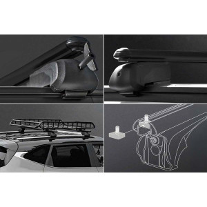 Renault Koleos Bold Bar V2 Ara Atkı Siyah 2 Parça 127cm 2007-2011 Arası