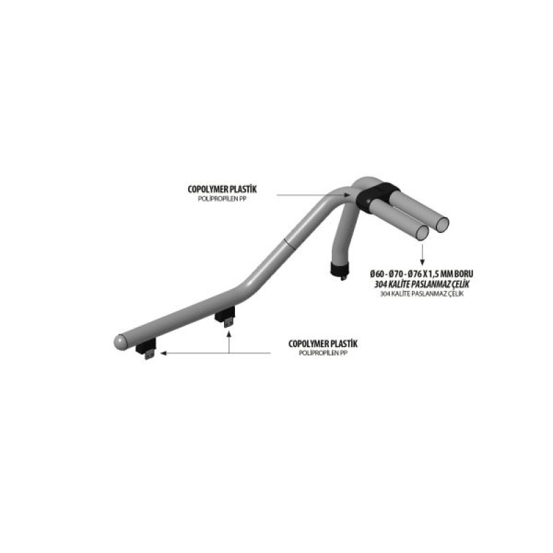 OMSA Ssangyong Korando Sports Kobra Roll Bar Çap:60 Siyah 2011-2018 Arası