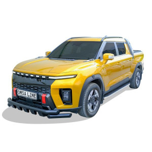 OMSA Ssangyong KGM Musso EV Shark Ön Koruma + Karter Koruma Çap:76 Siyah 2025 ve Sonrası