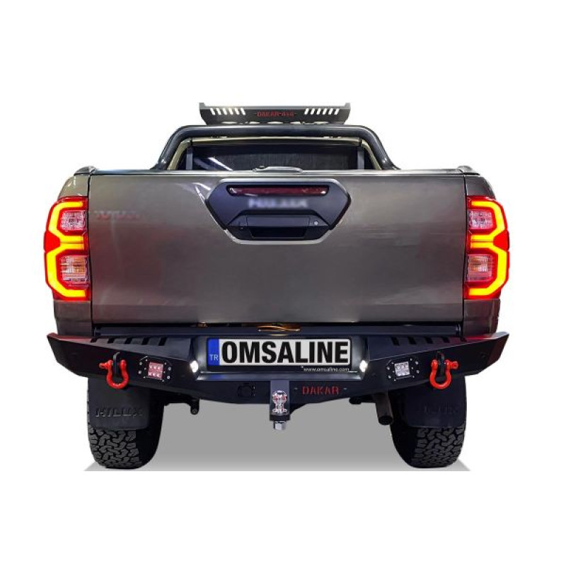 OMSA Toyota Hilux Dakar Çelik Arka Tampon Ledli Sensörlü 2020 ve Sonrası
