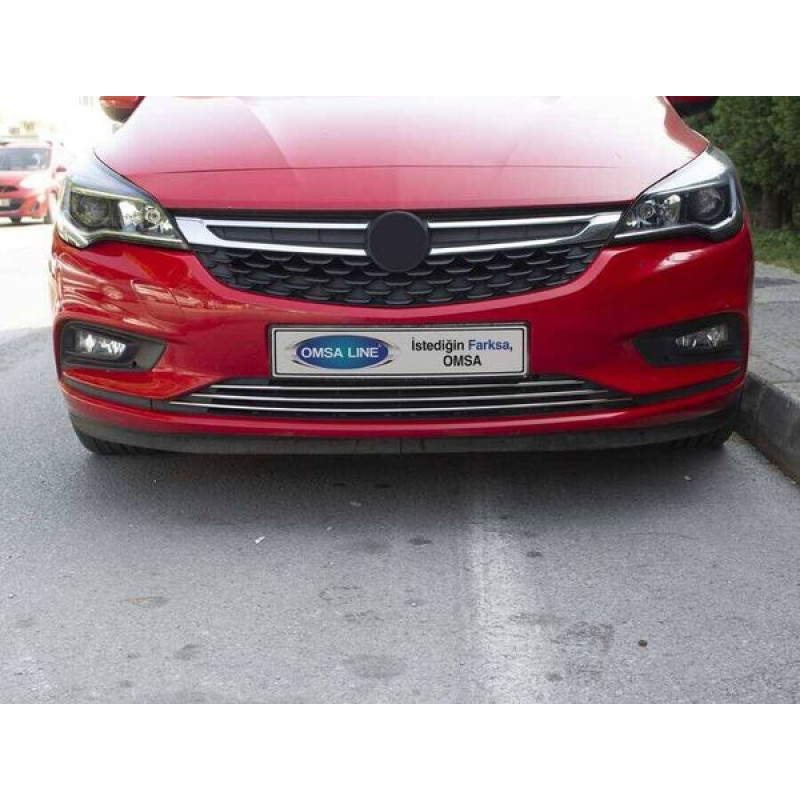 OMSA Opel Astra K Krom Ön Tampon Alt Çıtası 3 Parça Sensörsüz 2015 ve Sonrası