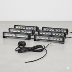 Space 6'lı 48 ledli çakar lamba kırmızı-kırmızı su geçirmez Çakar modlu