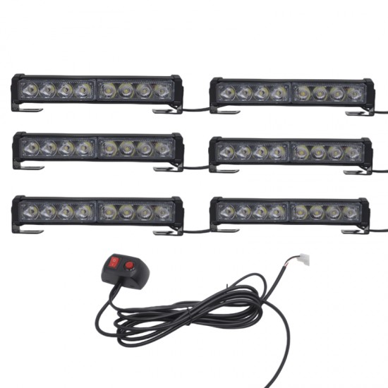 6'lı 48 led çakar lamba mavi-beyaz-kırmızı 12-30V / LAPA545 6'lı 48 led çakar lamba mavi-beyaz-kırmızı 12-30V / LAPA545