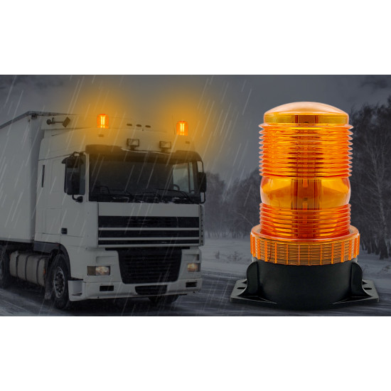 7 fonksiyonlu tepe lambası çakarlı mıknatıslı dikey model 12-30v turuncu / LAIK537