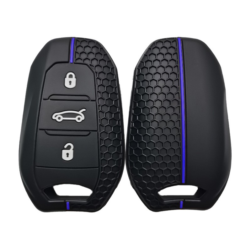 Anahtar kabı siyah-mavi çizgili / SYPD76-1