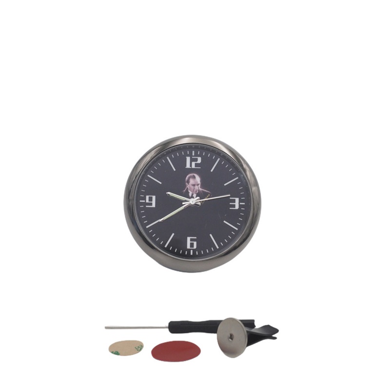 Oto Araç İçi saat Atatürk Görselli Şık Tasarım