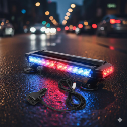 Uyarıcı İkaz Lambası Çift Taraflı 30 Led Mavi-Kırmızı Renk 38*16,5*7,5 Cm 12-24v