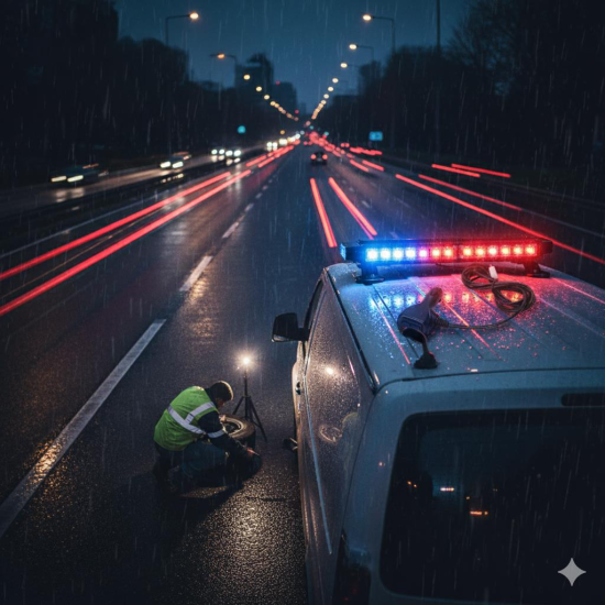 Uyarıcı İkaz Lambası Çift Taraflı 30 Led Mavi-Kırmızı Renk 38*16,5*7,5 Cm 12-24v